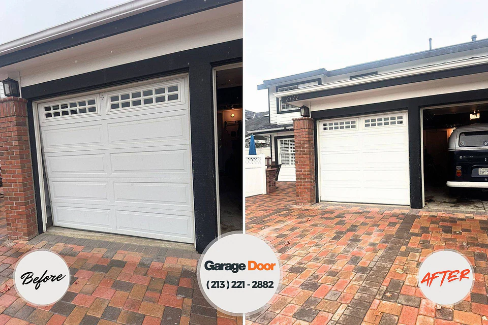 Before and after: garage door repair 51351